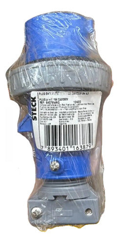 Plug Shock Tite 3p+t 16a 200/250v 9h S4079wnq Azul Steck Azul