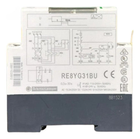 Rele Temporizador Re8rb51bu 0,1-3s 24-240vca Schneider 24vca/cc