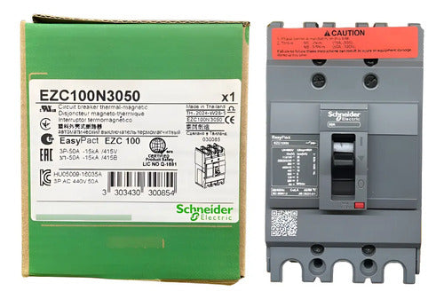 Disjuntor 50a 3p Ezc100n Ezc100n3050 Schneider