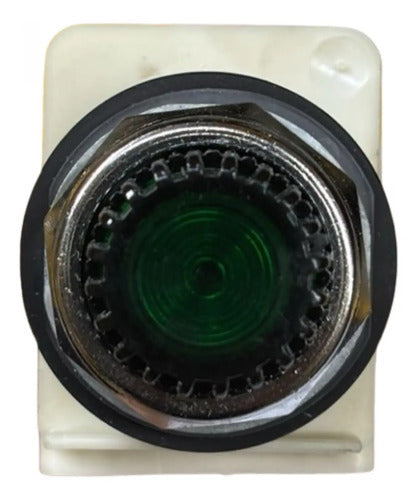 Botão 30mm Metálico 1naf Verde 9001k2l38lggh13 Schneider Verde -