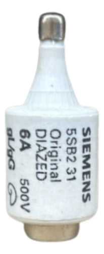 Kit Com 10: Fusivel Dz Retardado 6a 500v 5sb231 Siemens 500v