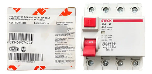 Interruptor Diferencial Sdr44030 4p 40a 30ma Steck