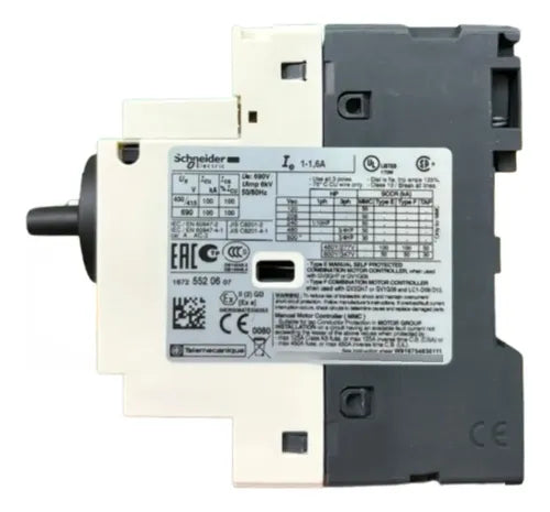 Disjuntor Motor Termomagnetico 2,5-4a Gv2p08 Schneider