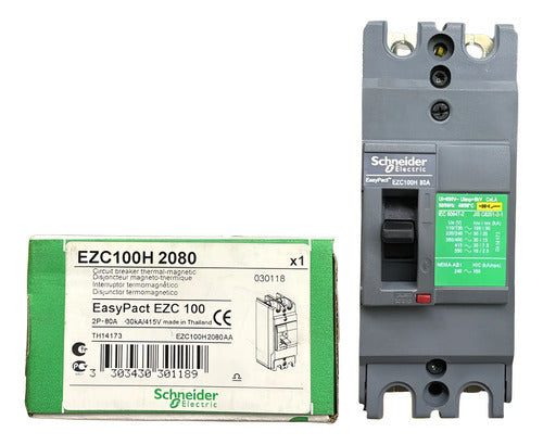 Disjuntor Tripolar 80a Ezc100h2080 Schneider