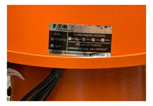 Sirene Eletrônica Sonora 105sm32-24v 24vca/cc Eaton Laranja