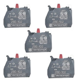 Kit Com 5 Peças: Bloco De Contato Zbe102 Schneider Vermelho -