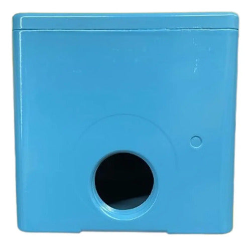 Botoeira Metalica Cega 22mm Azul Xapm14 Schneider Azul