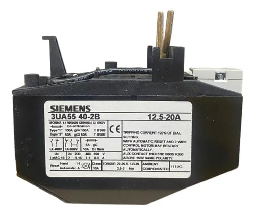 Rele De Sobrecarga 3ua5540-2b 12-20a Siemens -
