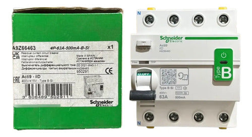 Interruptor Diferencial 4p 63a A9z66463 Schneider