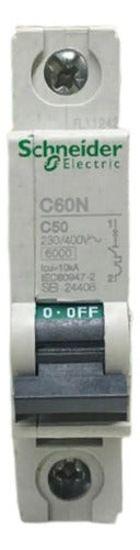 Disjuntor Acti9 Ic60n 1p 50a Curva C A9f74150 Schneider