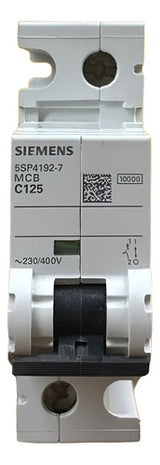 Disjuntor Unipolar 125a C125 5sp4192-7 Siemens