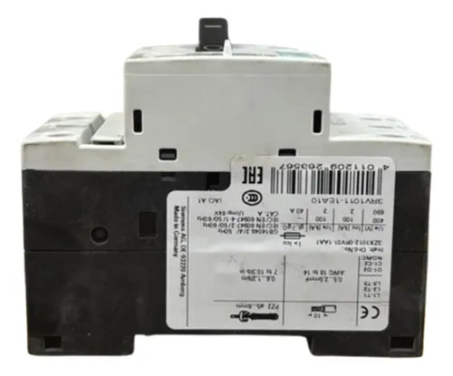 Disjuntor Motor 3rv1011-1ea10 2,8-4,0a Siemens Não Informado 50/60hz