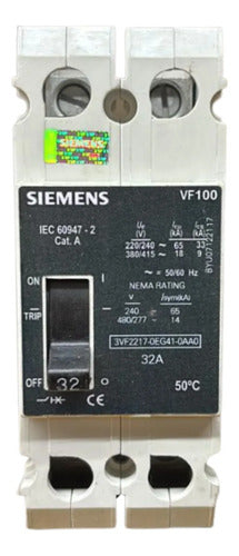 Disjuntor Bipolar 32a 240-415v 3vf2217-0eg41-0aa0 Siemens