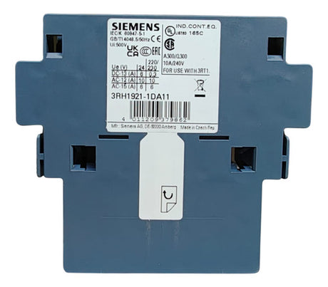 Bloco Contato Auxiliar Lateral 1na+1nf 3rh1921-1da11 Siemens Não Informado