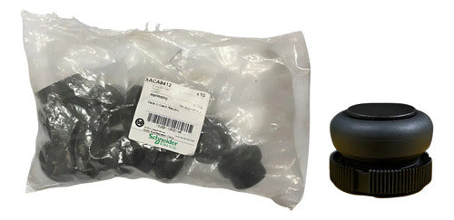 Kit Com 2: Botão 22mm Plástico Xaca9412 Preto Shcneider Preto 0