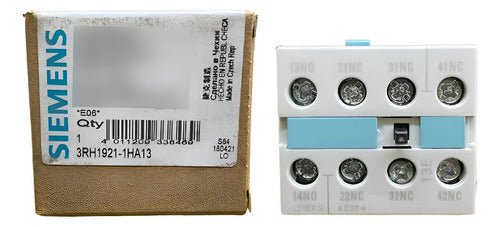 Bloco De Contato Auxiliar 1na+3nf 3rh1921-1ha13 Siemens