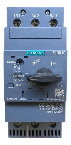 Disjuntor Motor 3rv2031-4ja10 54-65a Siemens - 50/60hz