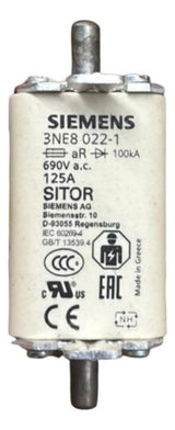 Elemento Fusível Sitor 3ne8022-1 125a Siemens 690v