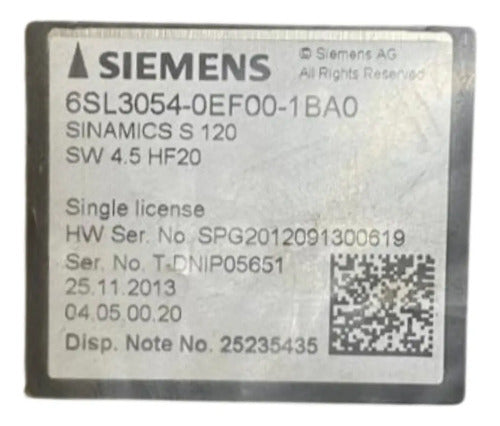 Compactflash Card 6sl3054-0ef00-1ba0 Siemens