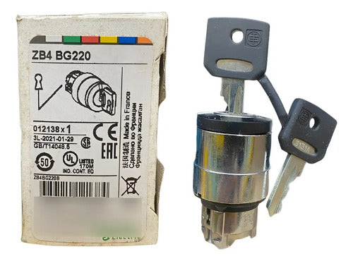 Cabecote Para Chave Seletora 22mm 2 Pos Zb4bg220 Schneider Metal Cromado