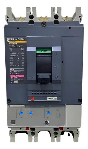 Disjuntor Tripolar 630a 690v Ns630h Merlin Gerin (schneider)