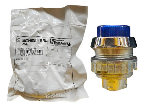 Kit Com 2: Botão Sinaleiro Azul Vsz304/16 30 Mm Schmersal Azul Não Informado