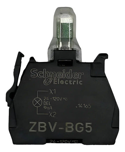 Bloco Luminoso Led Amarelo 24/120vca/cc Zbvbg5 Schneider Amarelo 24-120