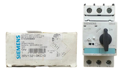 Disjuntor Tripolar 1,25a 3rv1321-0kc10 Siemens