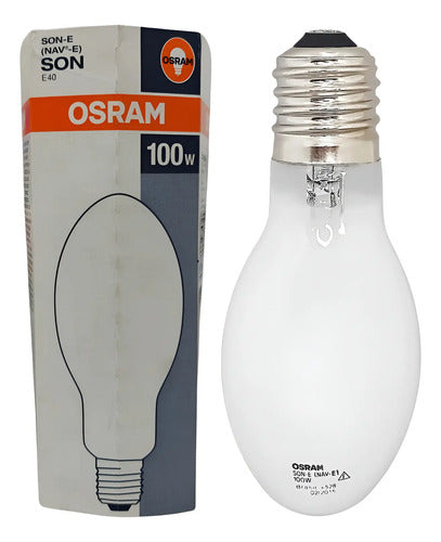 Lampada Osram Vapor De Sodio Ovóide 100w E40 9000lm Branca 220v Branco