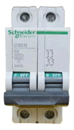 Disjuntor C60n C2 2x2a 24332 Schneider