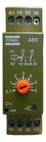 Rele Tempo Aes 6min 220vca Aes-ddm Coel 220vca