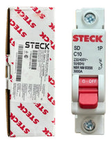 Kit C/ 10 Pçs: Disjuntor Unipolar Sdd61c10 10a Curva C Steck