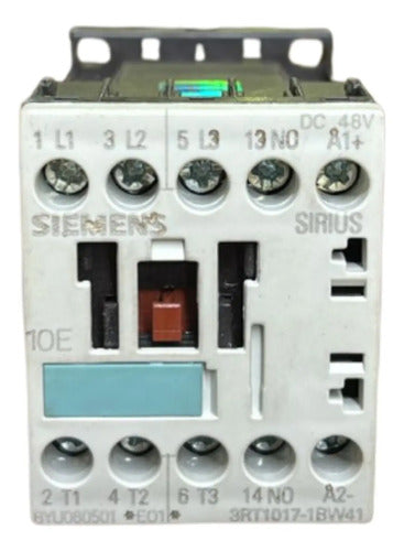 Contator Tripolar 48vcc 1na 3rt1017-1bw41 Siemens 48vcc