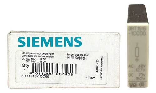 Kit Com 6: Supressor Para Contator 3rt1916-1cc00 Siemens Ac 48-127v; Dc 70-150v