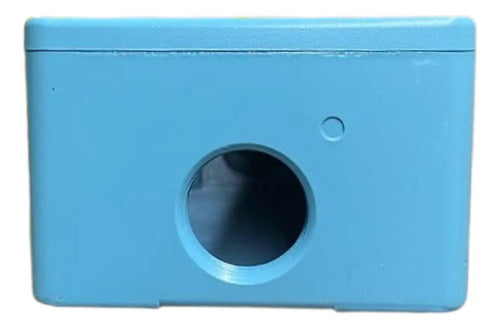 Botoeira Metalica Vazia 22mm 2 Furos Azul Xapm2202 Schneider Azul