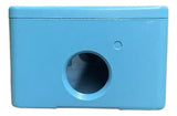 Botoeira Metalica Vazia 22mm 2 Furos Azul Xapm2202 Schneider Azul
