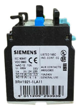 Bloco De Contato Auxiliar 1na+1nf 3rh1921-1la11 Siemens -