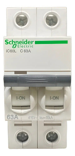 Disjuntor Acti9 Ic60l 2p Curva C 63a 440v A9f94263 Schneider