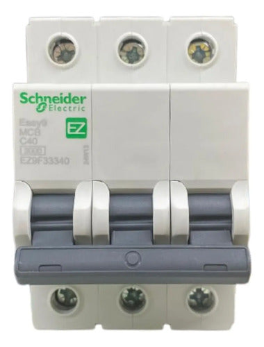 Kit Com 3 Peças: Disjuntor 3p 40a 3ka Ez9f33340 Schneider