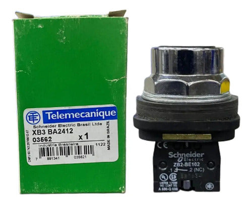 Botao 30mm Preto 1na+1nf Xb3ba2412 Telemecanique Preto -
