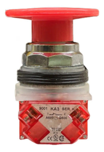 Botão Metálico 30mm 9001kr25rh6 Vermelho 1nf Schneider Vermelho -