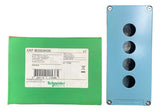 Botoeira Metalica Azul 22mm 4 Furos Xapm3504h29 Schneider Azul