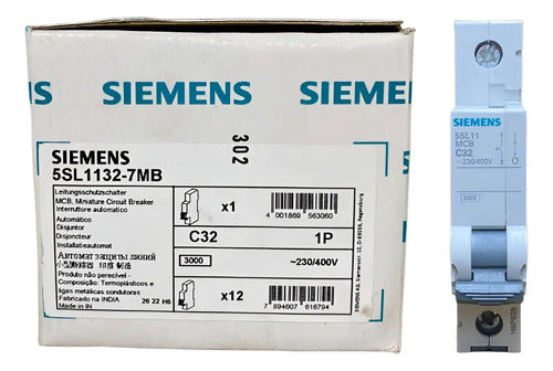 Kit Com 6: Disjuntor 1p 32a Curva C 5sl1132-7mb Siemens