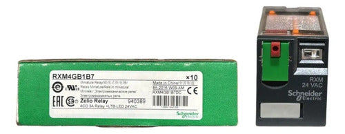 Kit Com 2: Rele Miniatura 4c/o 3a 24vca Rxm4gb1b7 Schneider 24vca