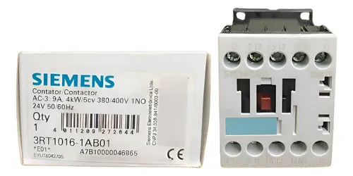 Contator 3rt1016-1ab01 24v Ac-3 9a 4kw 5cv 1na Siemens 24v