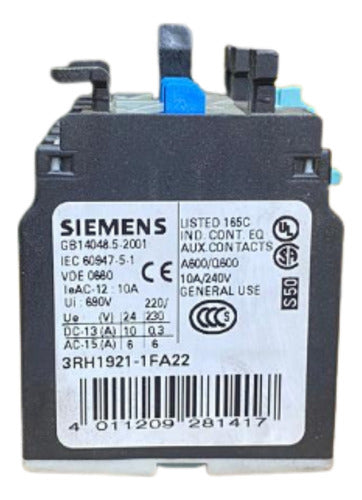Bloco De Contato Auxiliar 2na+2nf 3rh1921-1fa22 Siemens