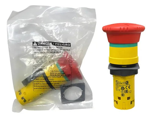 Botão Emergência Vermelho 22mm Plástico Xb7ns8442 Schneider Vermelho -
