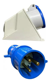 Tomada N3206 + Plug N3276 32a 2p+t 200/250v Azul Steck Azul