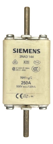 Fusível Nh01 Retardado 250a 500v 3na3144 Siemens 500v