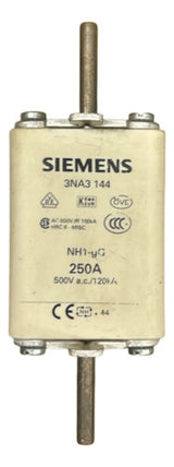 Fusível Nh01 Retardado 250a 500v 3na3144 Siemens 500v